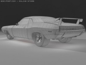 dodge challenger 1970 rt 3D Model
