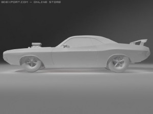 dodge challenger 1970 rt 3D Model