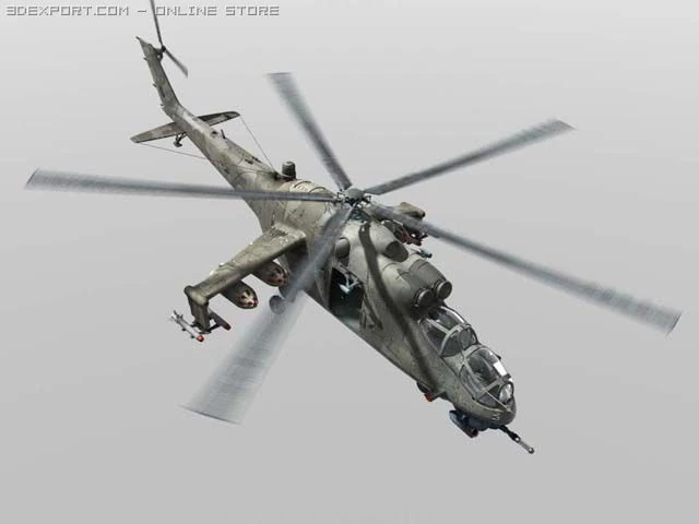 mi24 textured and animated 3D Model .c4d .max .obj .3ds .fbx .stl .blend 