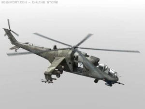 mi24 textured and animated 3D Model