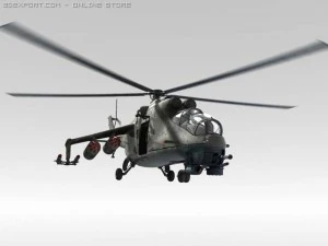 mi24 textured and animated 3D Model