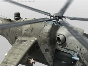 mi24 textured and animated 3D Model