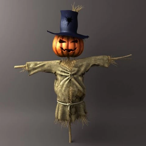 scarecrow 3D Model .c4d .max .obj .3ds .fbx .stl .blend 