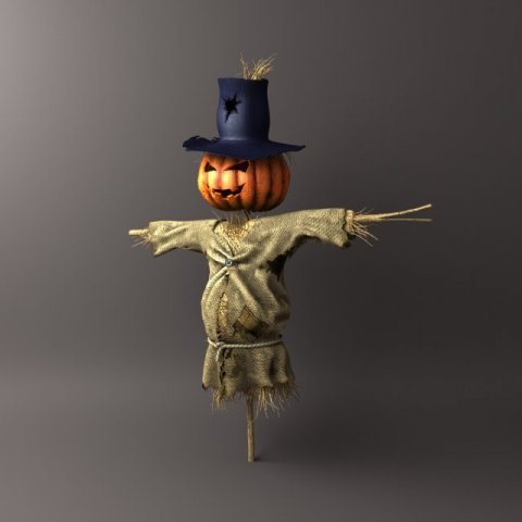 Scarecrow 3d Model In Cartoon 3dexport