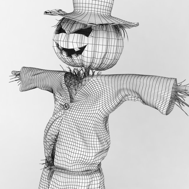 Scarecrow 3d Model In Cartoon 3dexport