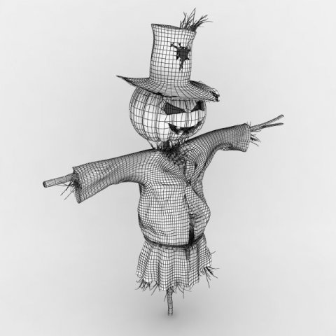Scarecrow 3d Model In Cartoon 3dexport