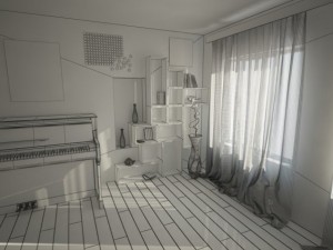piano room 3D Модель
