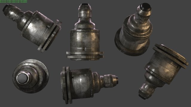 lamp holder 3D Model .c4d .max .obj .3ds .fbx .stl .blend 