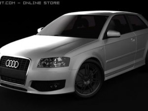 audi s3 2007 Modelo 3D