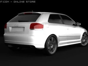 audi s3 2007 3D Model