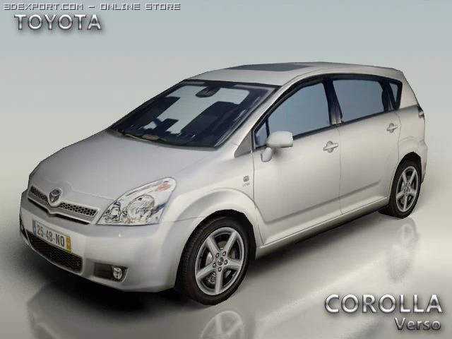 toyota corolla verso 3D Model .c4d .max .obj .3ds .fbx .stl .blend 