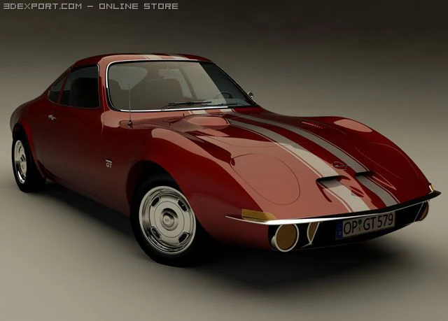 오펠 뷰익 GT 68 3D 모델 .c4d .max .obj .3ds .fbx .stl .blend 