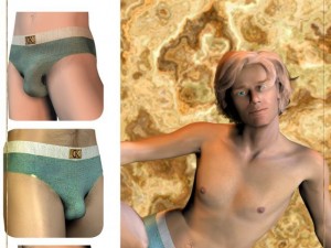 dk 01  realisticy panties for david 3D Модель