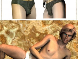 dk 01  realisticy panties for david 3D Модель