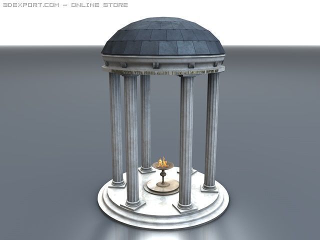 small roman temple 3D 模型 .c4d .max .obj .3ds .fbx .stl .blend 