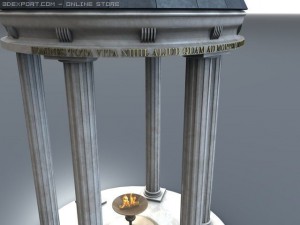 small roman temple 3D 模型
