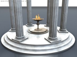small roman temple 3D 模型