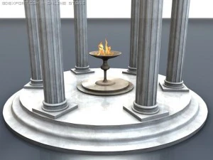 small roman temple 3D Model