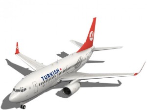 turkish airlines boeing 737700w 3D-Modell