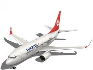 turkish airlines boeing 737700w 3D Model