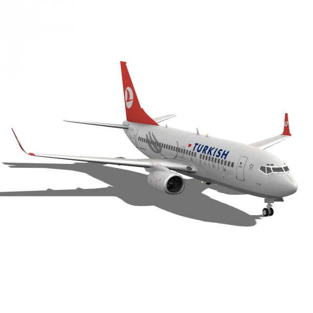 turkish airlines boeing 737700w 3D Model in Commercial 3DExport
