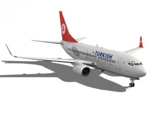 turkish airlines boeing 737700w 3D-Modell
