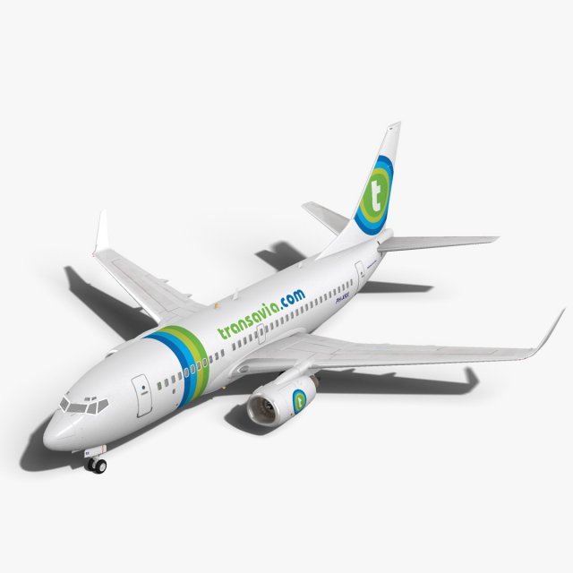 transavia boeing 737700w 3D Model .c4d .max .obj .3ds .fbx .stl .blend 