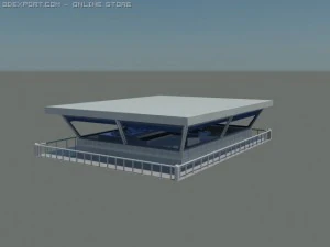 torre di controllo del traffico aereo Modello 3D