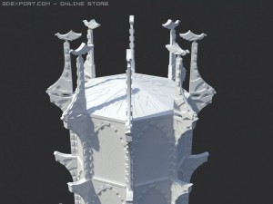 white tower 3Dモデル