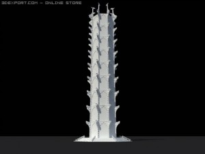 white tower 3Dモデル