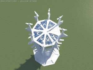 white tower 3Dモデル