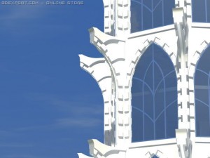 white tower 3Dモデル