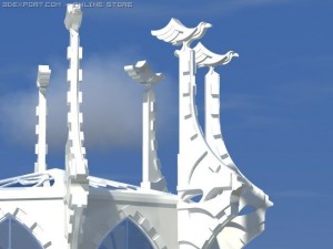 white tower 3Dモデル