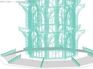 white tower 3Dモデル