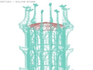 white tower 3Dモデル