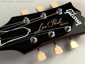 gibson les paul electric guitar 3D Model