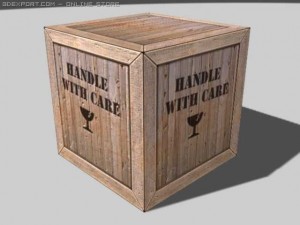 low poly crate Modelo 3D