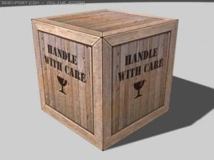 low poly crate 3D Model
