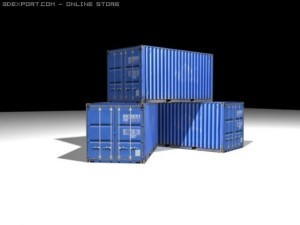 shipping container low poly 3D Model