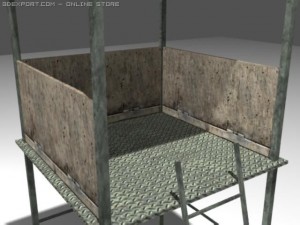 guardtower w ladder low poly 3D 模型
