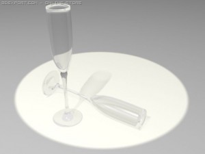 champagne flute 3D-Modell