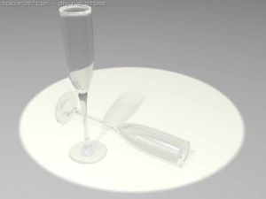 champagne flute 3D Model