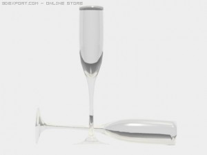 champagne flute 3Dモデル