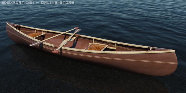 canoe 3D-Modell .c4d .max .obj .3ds .fbx .stl .blend 