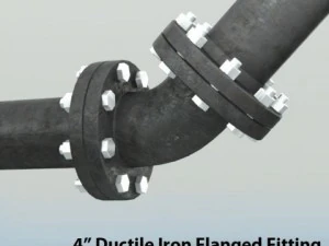 pipes pack 4 ductile iron flanged fittings 3D Model