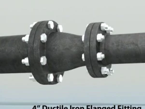 pipes pack 4 ductile iron flanged fittings 3D Model