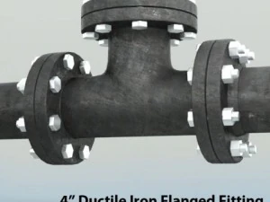 pipes pack 4 ductile iron flanged fittings 3D Model