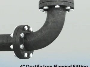 pipes pack 4 ductile iron flanged fittings 3D Model