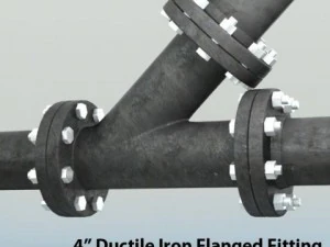 pipes pack 4 ductile iron flanged fittings 3D Model