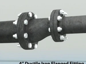 pipes pack 4 ductile iron flanged fittings 3D Model